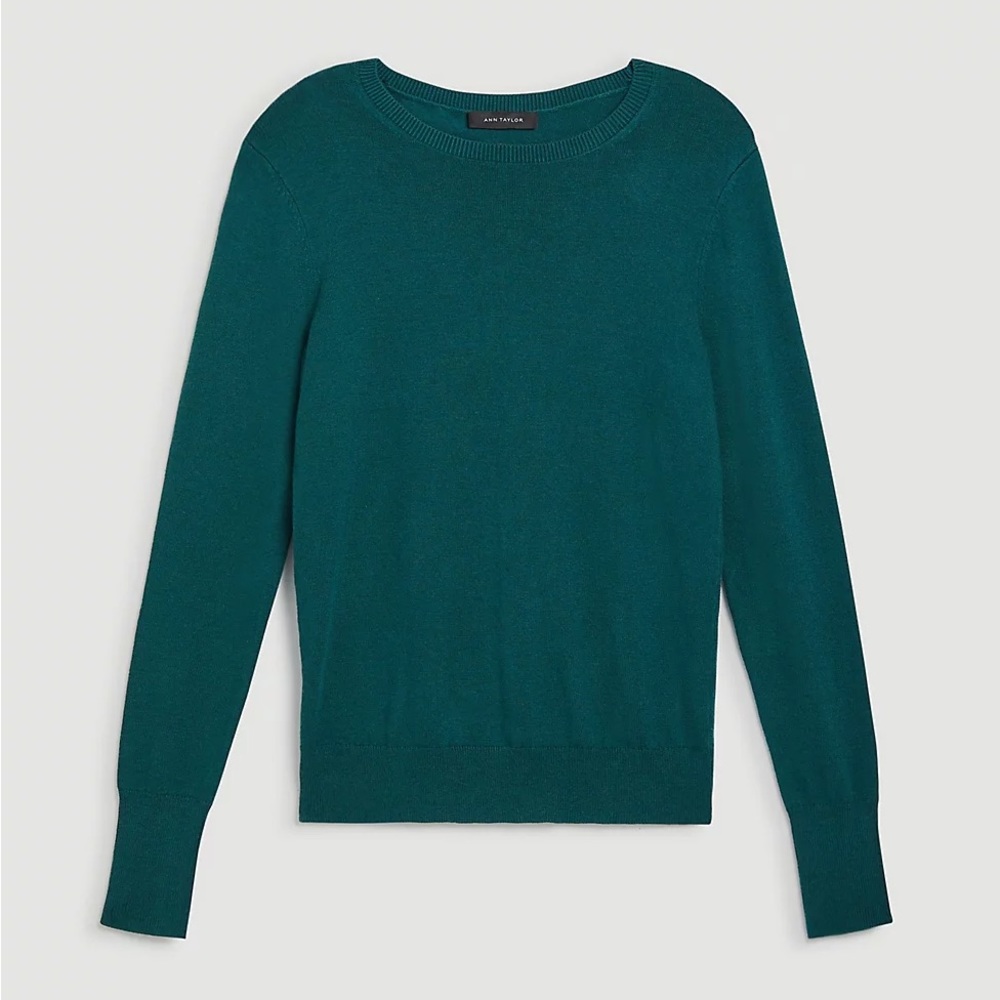 Crew Neck Sweater in Deep Emerald Teal